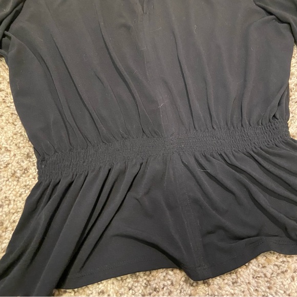 Simply Vera Wang Ruffle Neck Peplum Top - Picture 4 of 5